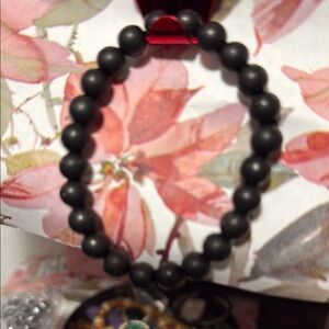 Black Beaded Bracelet